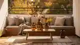 Terrasa Japandi w Odcieniach Złota