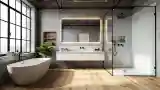 Lakoniczna łazienka industrialna