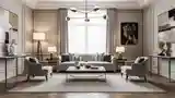 Elegancki salon w stylu nowoczesnym