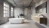 Loft Bathroom with Concrete