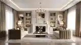 Łagodny salon w marblu i złocie