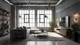 Luxury Industrial Living Room
