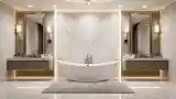 Lakonik Biały Przestronny Łazienka