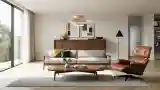 Modern Lounge with Wood and Leather