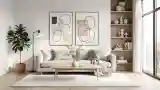 Scandinavian Living Room with Wood and Wool