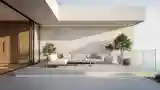 Minimalist Terrace with Concrete and Wood
