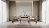 Elegancka Sala Jedzeniowa z Drewnem