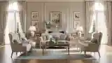 Opulent Parlor with Marble Fireplace