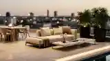 High-Glamour Terrace with City View