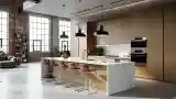 Kuchnia industrialna z marmurem