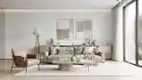 Scandinavian Living Room with Wood and Leather