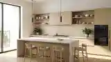 Japandi Kitchen Bathed in Light