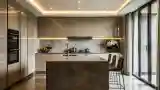 Minimalist Kitchen with Marble Accents