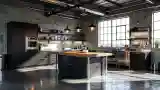 Industrial Kitchen w/ Concrete