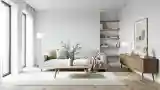 Skandynawski Salon z Drewnem i Białym