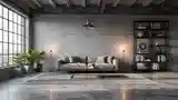 Przemysłowy salon w stylu loft