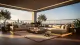 Elegancki Terrasowy Salon z Ogniskiem