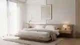 Pokój senny w stylu Japandi