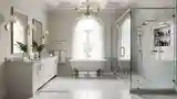 Opulent White-Gold Bathroom Sanctuary