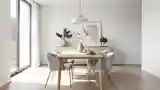 Scandinavian Dining with Wood Texture