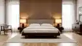 Refined Bedroom with Wood Accents