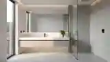 Minimalist Bathroom with Concrete Walls