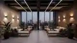Luxury Lounge with Concrete and Brick