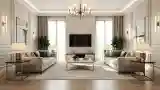 Elegancki Salon z Marmurem