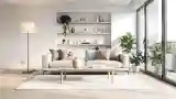 Modern Living Room with Wood and Plants