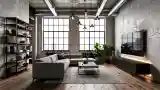High-End Industrial Living Room