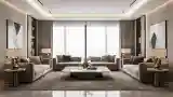 Luxury Lounge with Marble Accents