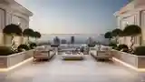 Modern Classic Terrace with Marble