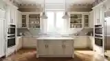 Kuchnia klasyczna z marmurem