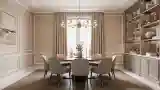 Zakwaterowanie eleganckiego salonu do posiłków
