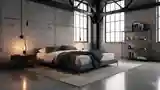 Industrial Loft Bedroom Design