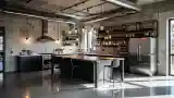Industrial Kitchen z Betonem
