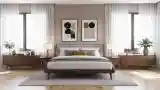 Wood and Gold Accents Bedroom