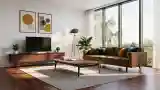 Luxurious Lounge with Natural Light and Wood