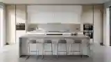 Minimalistna Kuchnia z Drewnem i Betonem