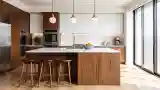 Kuchnia Modernistyczna z Drewnem