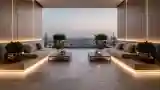 Luxury Terrace with Wood and Ambient Light