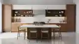 Modern Kitchen with Warm Wood Tone