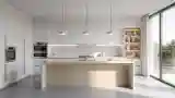 Minimalistyczna Kuchnia z Drewnem i Betonem