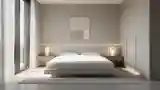 Minimalist Master Bedroom in Beige