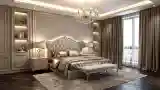 Crystal Chandelier and Gold Accents