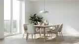 Elegancka sala lunchowa z drewnem