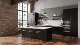 Kuchnia Loft z Ciemnymi Frontami