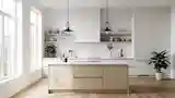 Scandinavian Kitchen with Wood and White