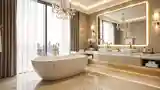 Luxurious Marble Bath with City View
