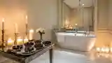 Modern Classic Bathroom with Marble and Gold